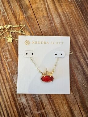 Disney Elisa Princess RED Crown Necklace New